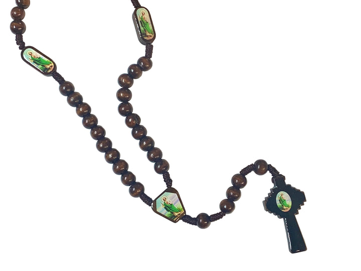 10mm St. Jude Wooden Rosary