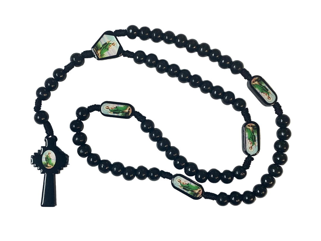 10mm St. Jude Wooden Rosary