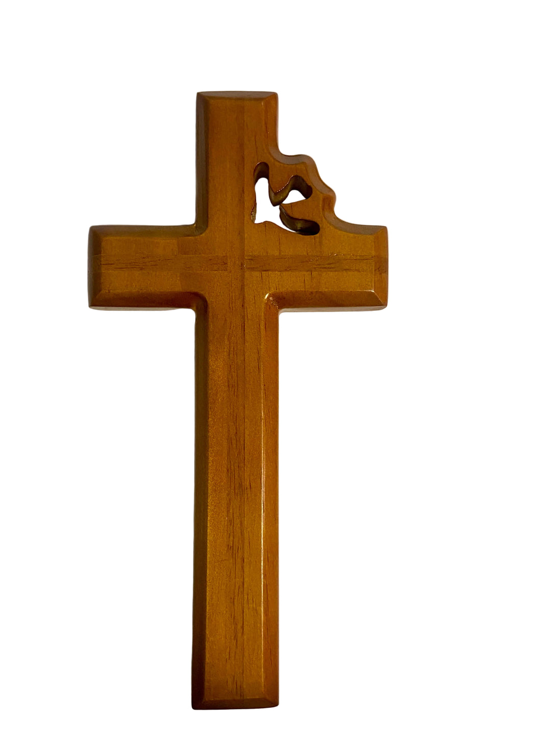 8" Stained Walnut Dove Cross