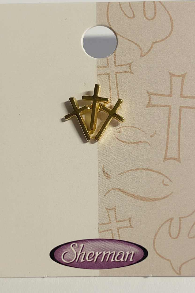 .5" Triple Cross Lapel Pin