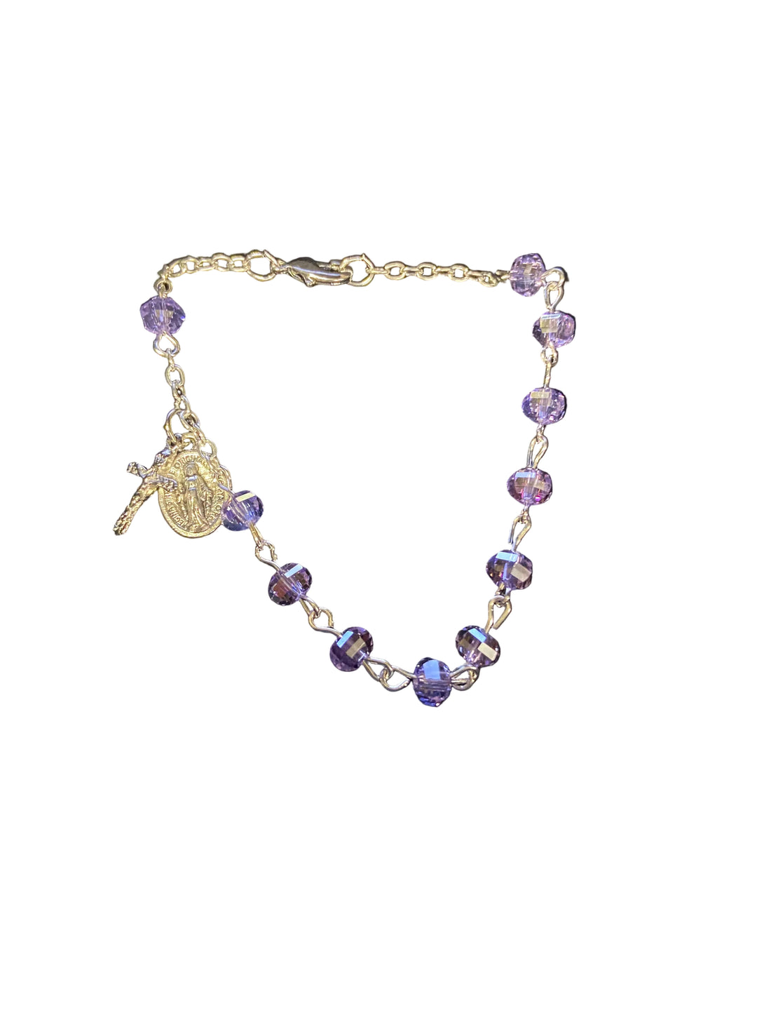 Amethyst Crystal Beaded Bracelet