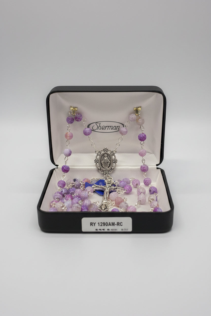 7mm Amethyst Jade Rosary