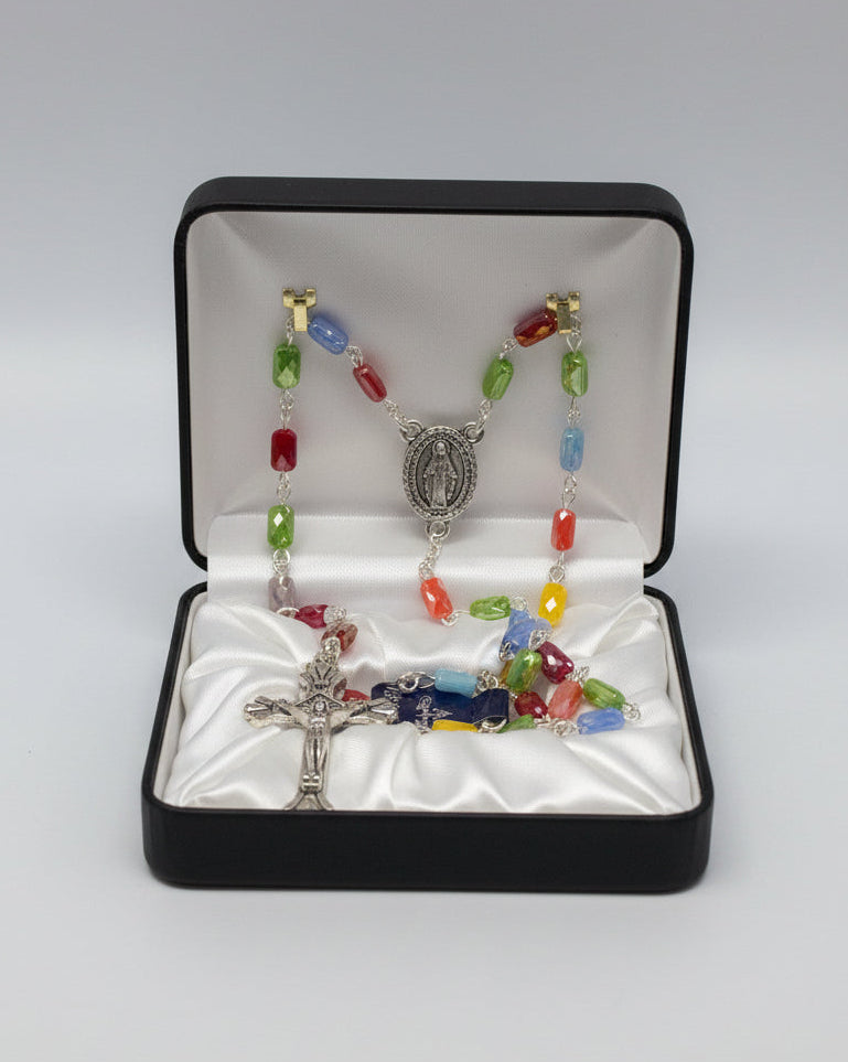 5mm x 10mm Multicolored Crystal Bead Rosary