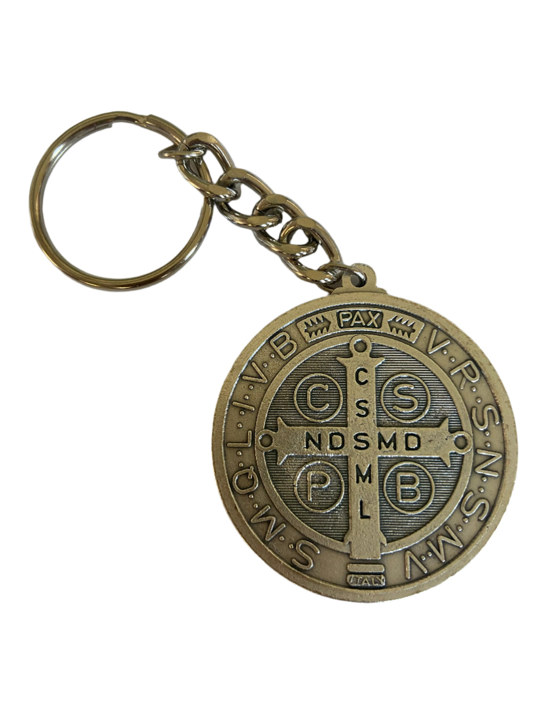 6" Benedict Medal Silver Kay Chain