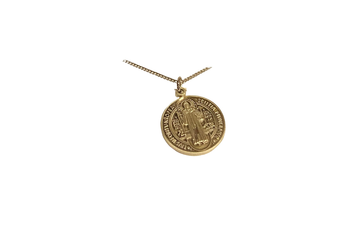 18" Sterling Silver St. Benedict Medal Necklace