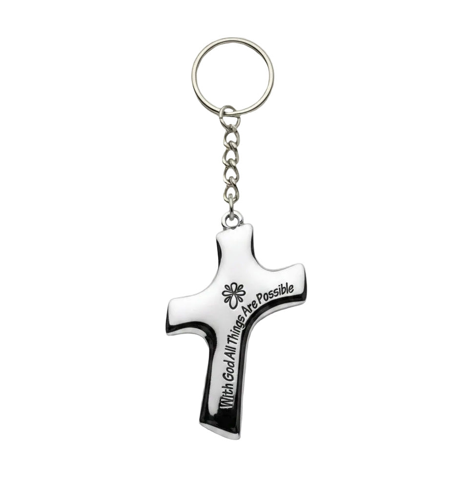 5" Cross Key Ring - All Things Possible