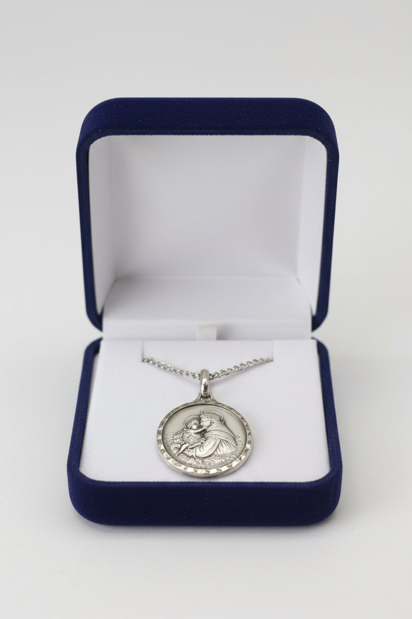 18" St. Anthony Silver Necklace