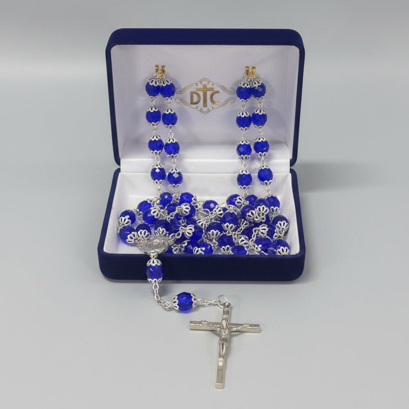 Double Capped Sapphire Rosary