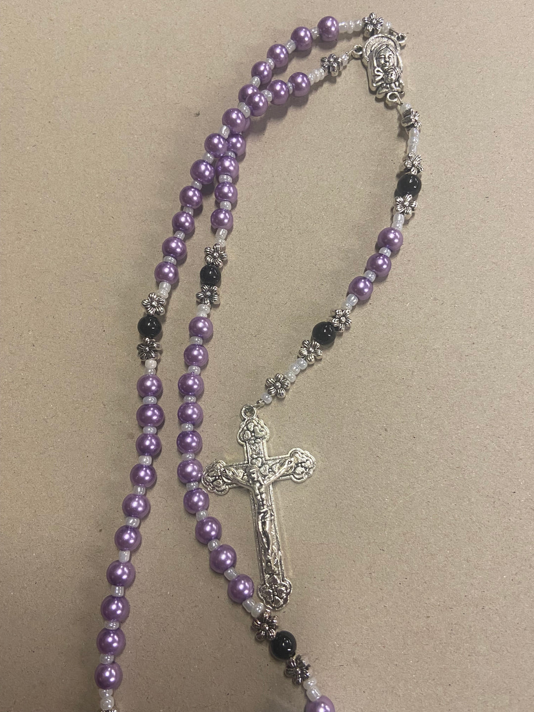6mm Light Amethyst Corded Rosary