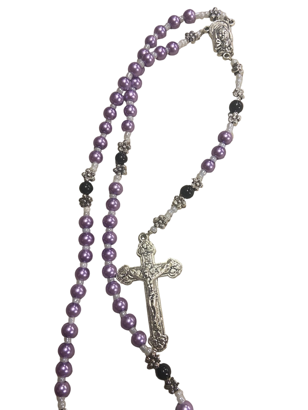6mm Light Amethyst Corded Rosary