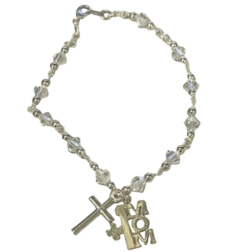 Swarovski Crystal Rosary #1 Mom Bracelet