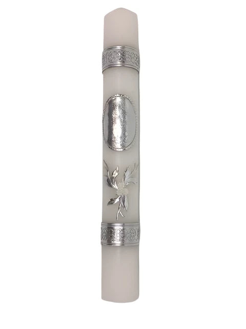 Our Lady of Guadalupe Silver Baptism Candle