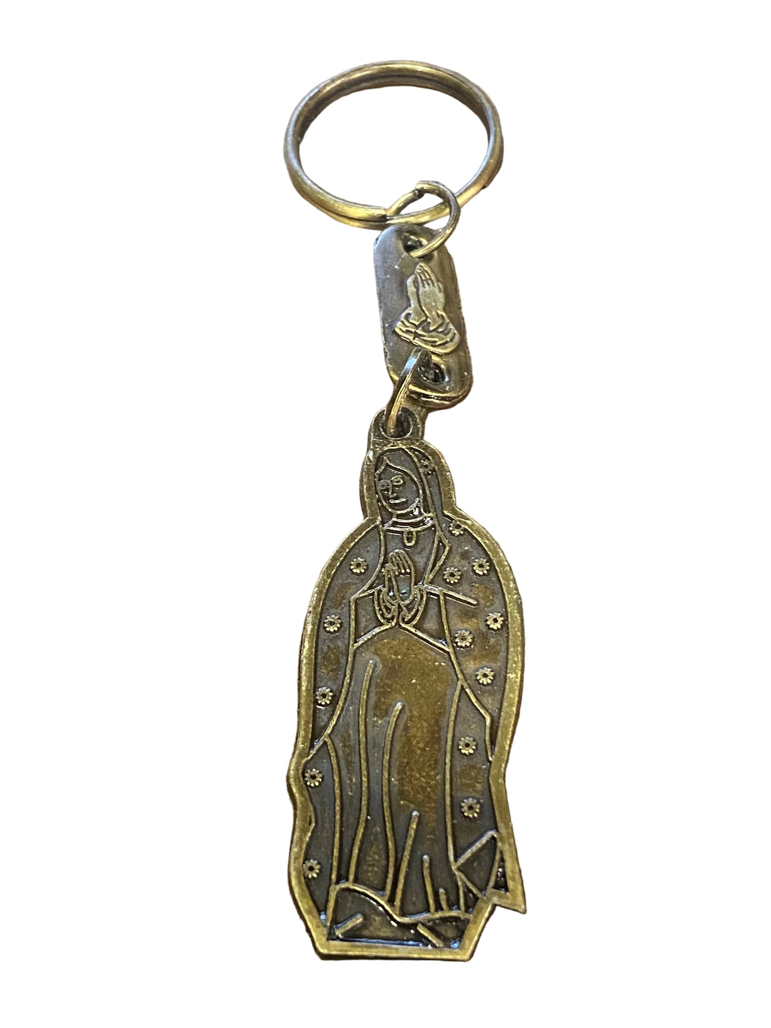 5" Bronze Our Lady of Guadalupe Keychain