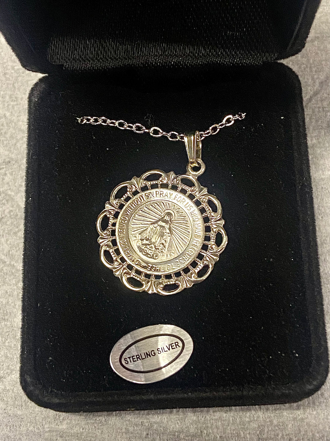 20" Sterling Silver Miraculous Medal