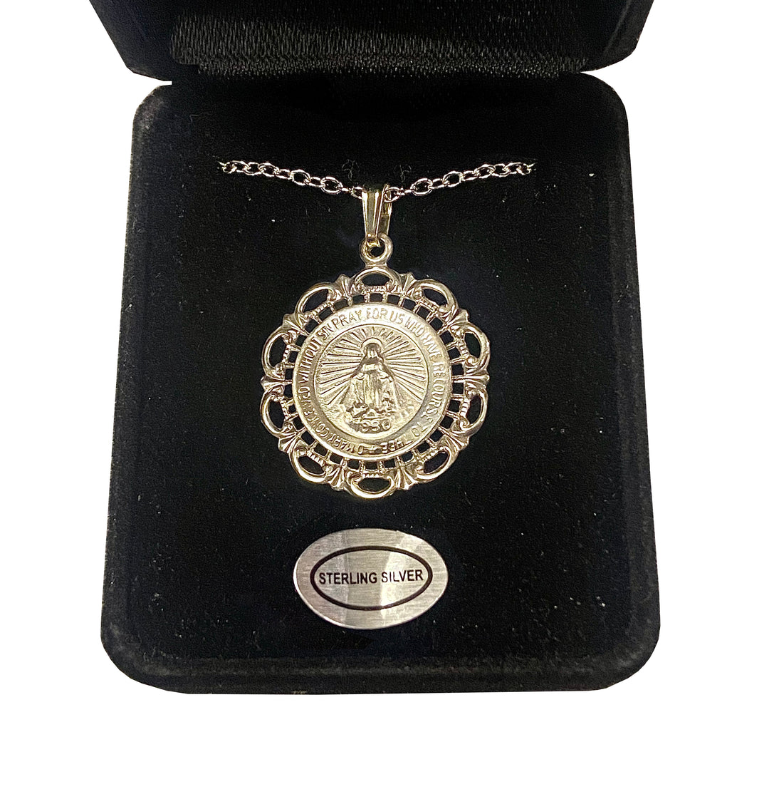 20" Sterling Silver Miraculous Medal
