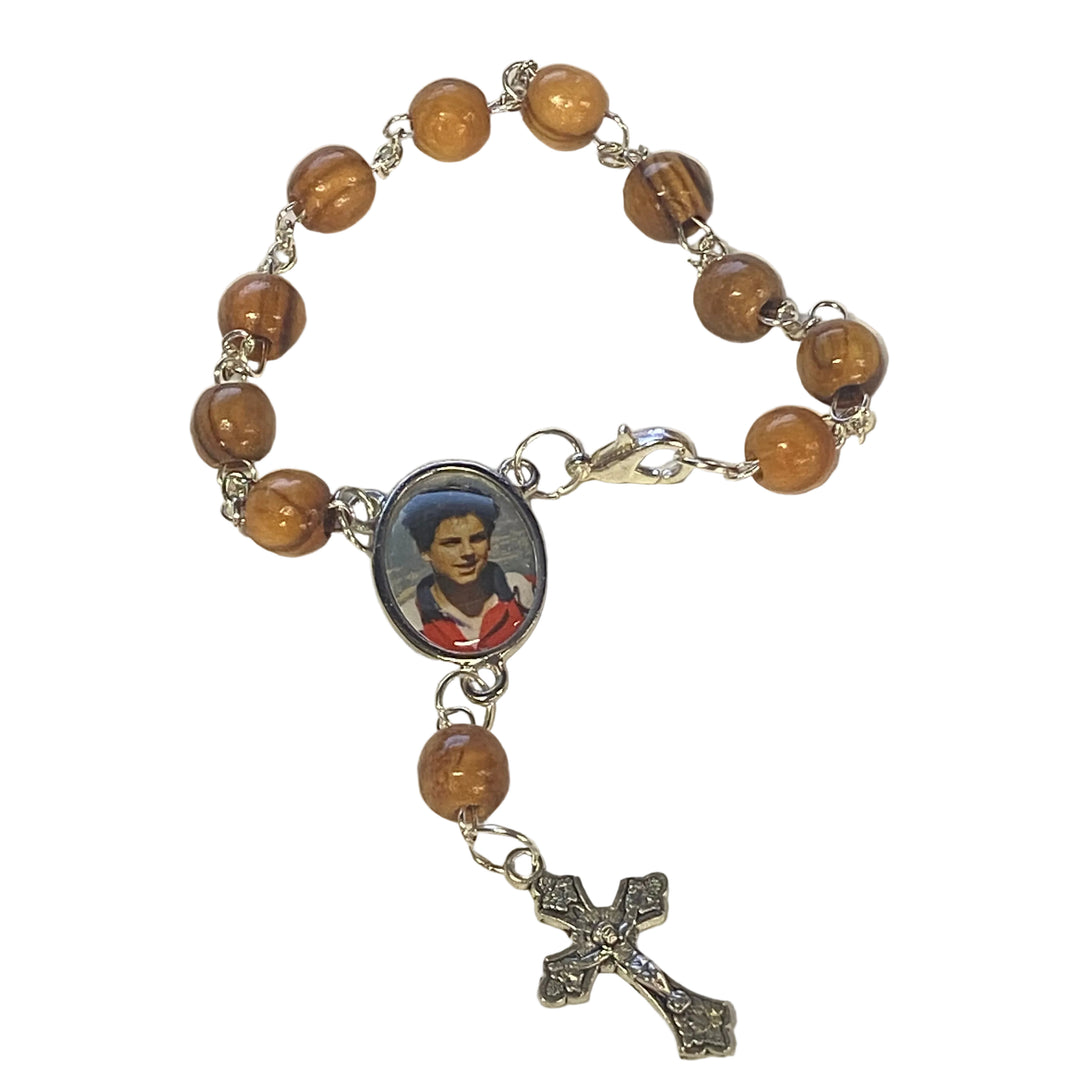 8mm Olive Wood Auto Rosary