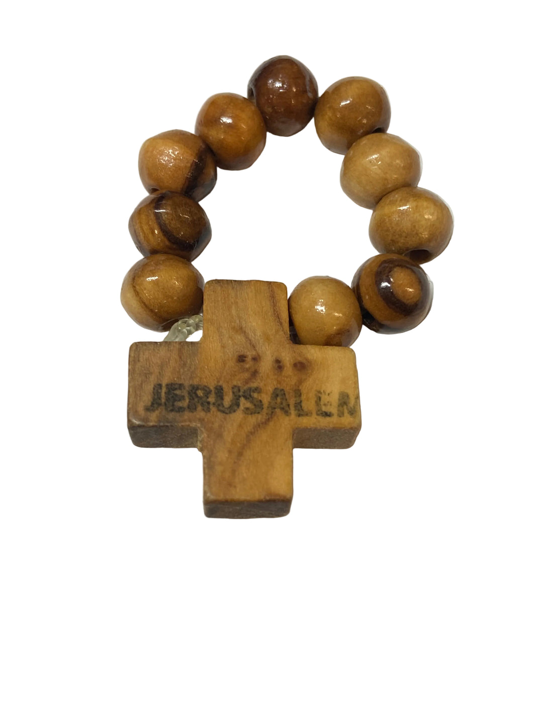 Stretch Olivewood Rosary Ring