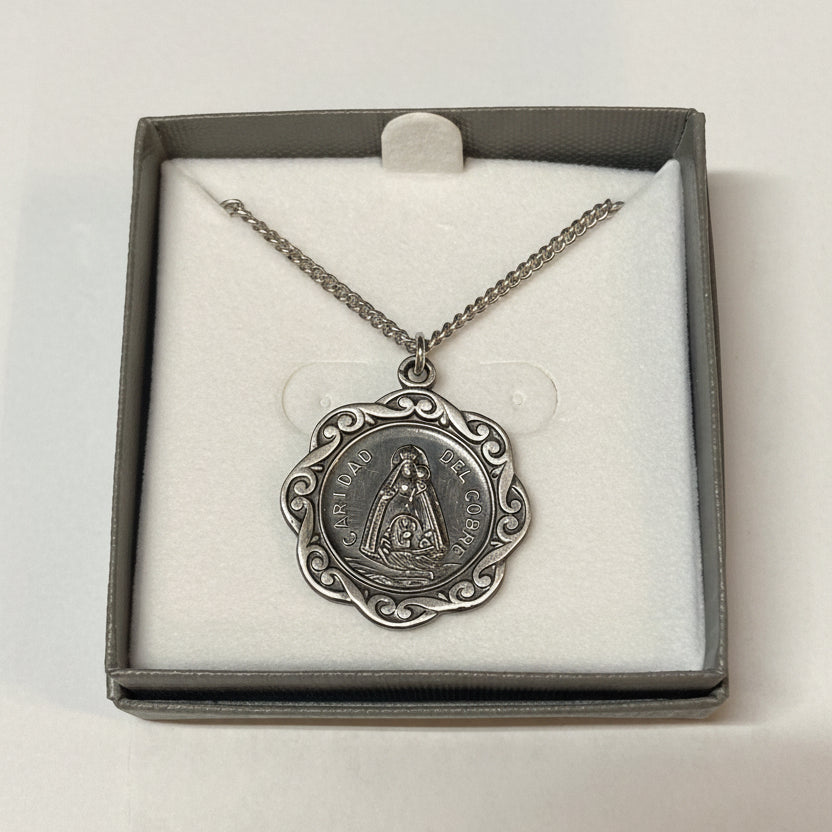 20" Stainless Steel Caridad Del Cobre Necklace