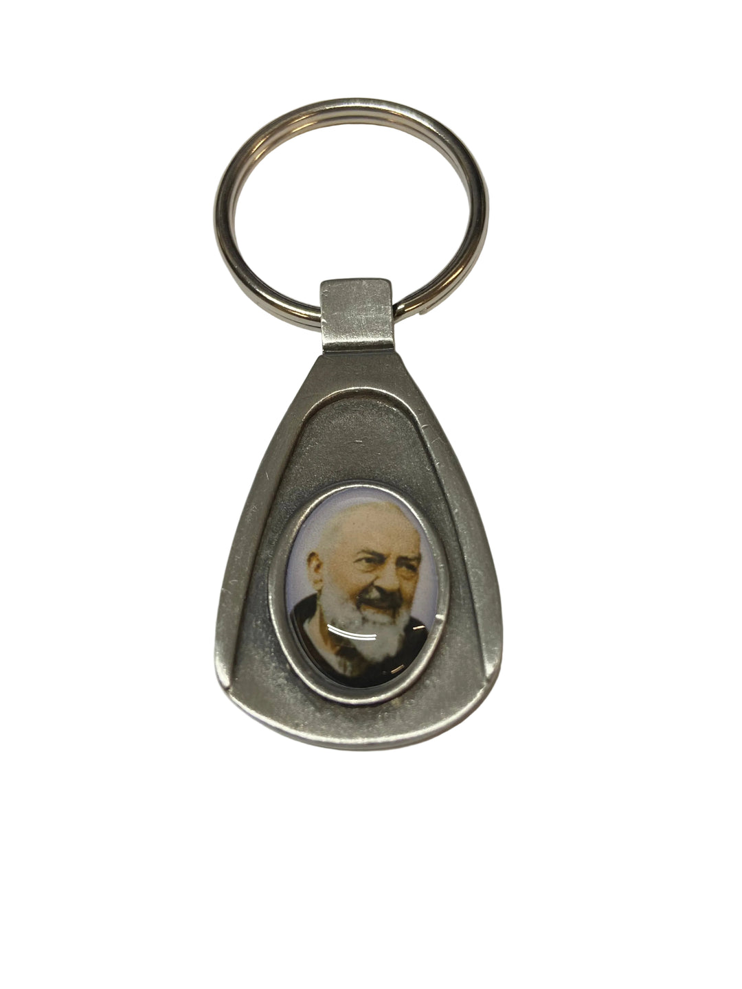 St. Padre Pio Silver Key Chain