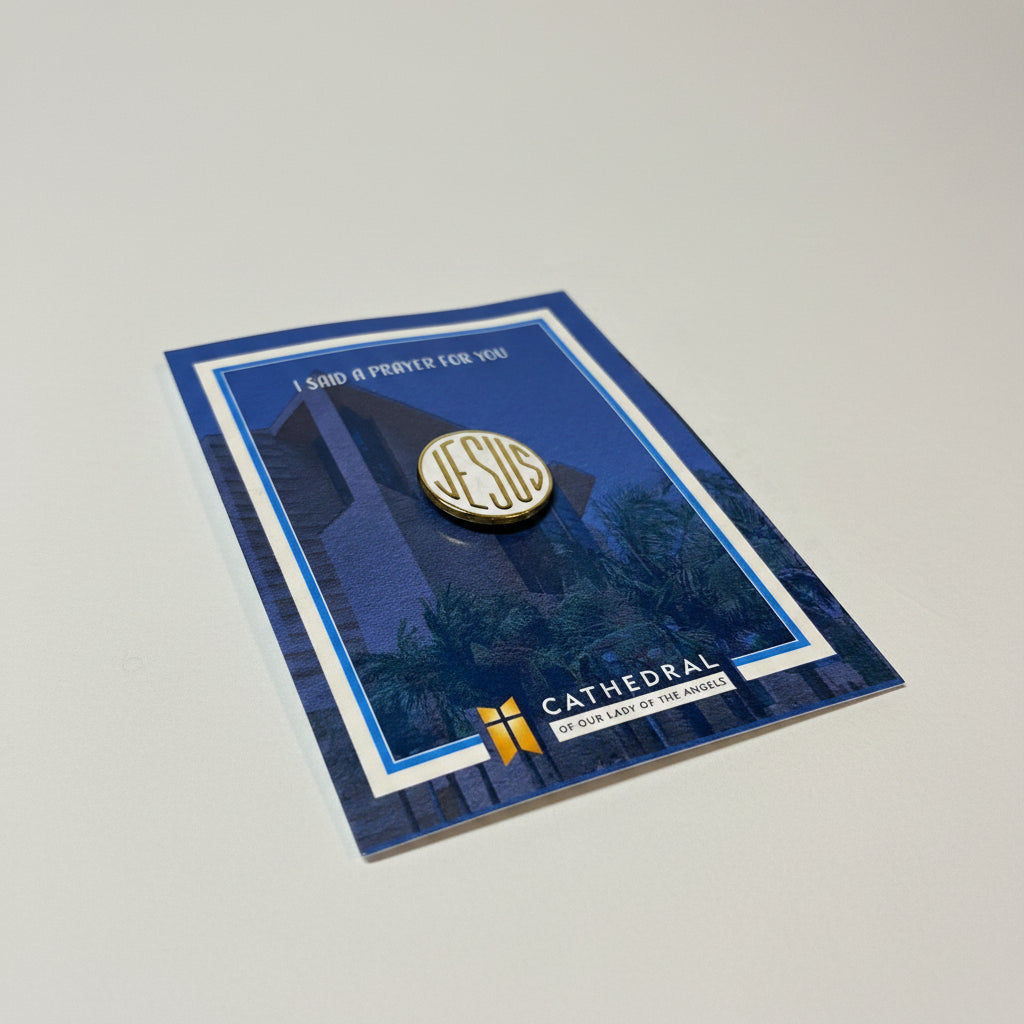 White Jesus Lapel Pin