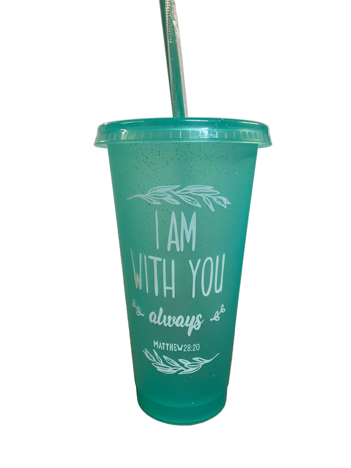 24oz  Sparkle Bible Quote Tumbler