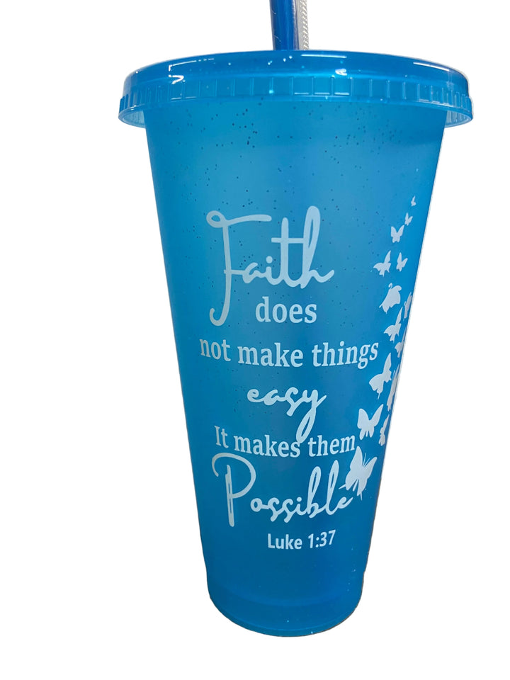 24oz  Sparkle Bible Quote Tumbler