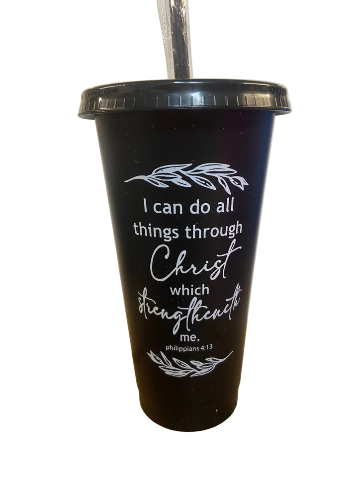 24oz  Sparkle Bible Quote Tumbler