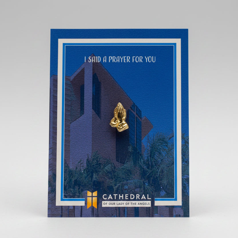 .75" Gold Praying Hands Lapel Pin