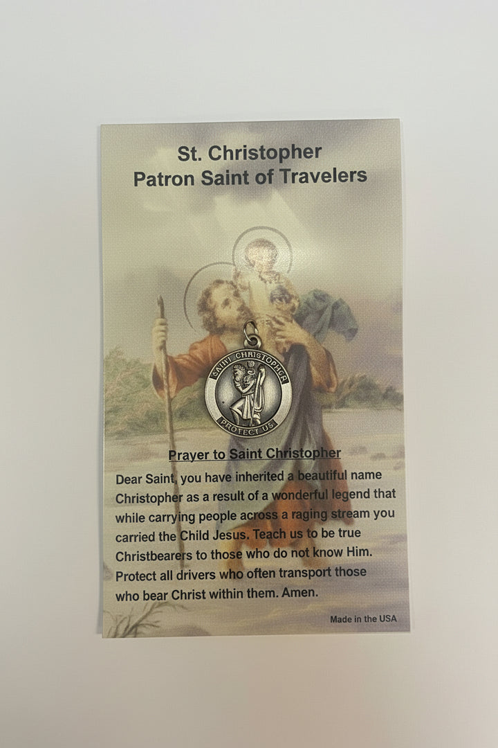 1" Patron Saint Medal on Prayer Card
