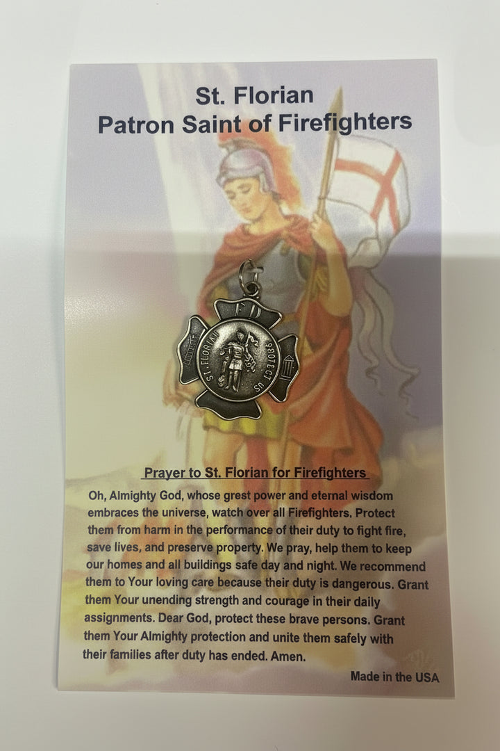 1" Patron Saint Medal on Prayer Card