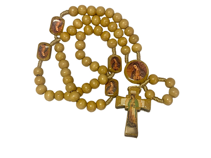 12mm Wooden Guadalupe Rosary