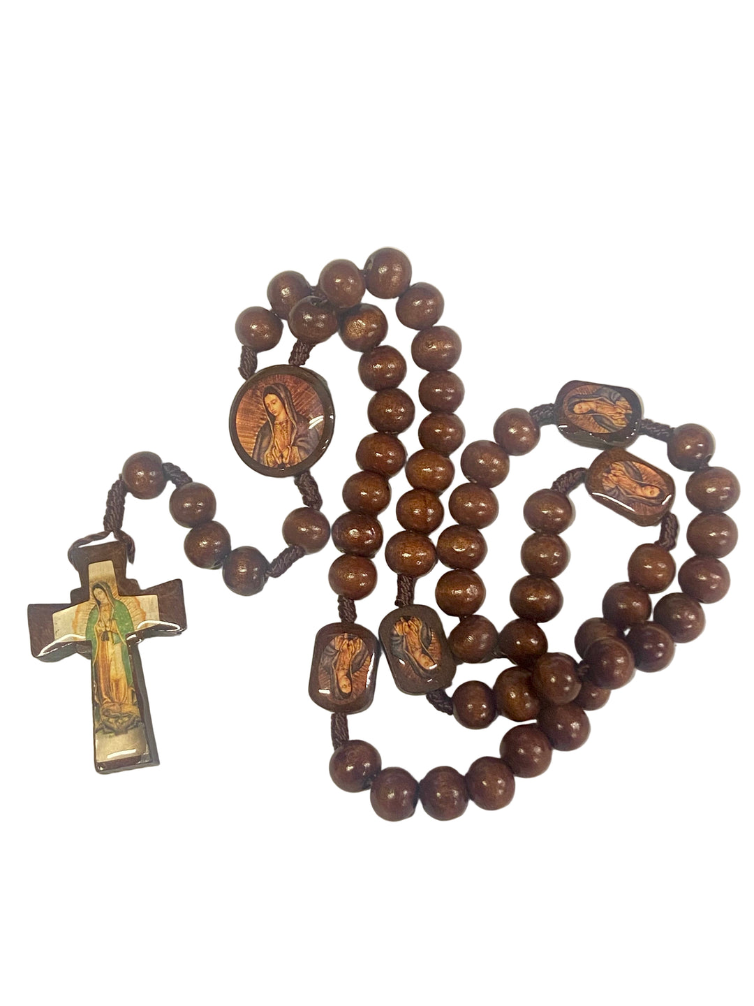 12mm Wooden Guadalupe Rosary