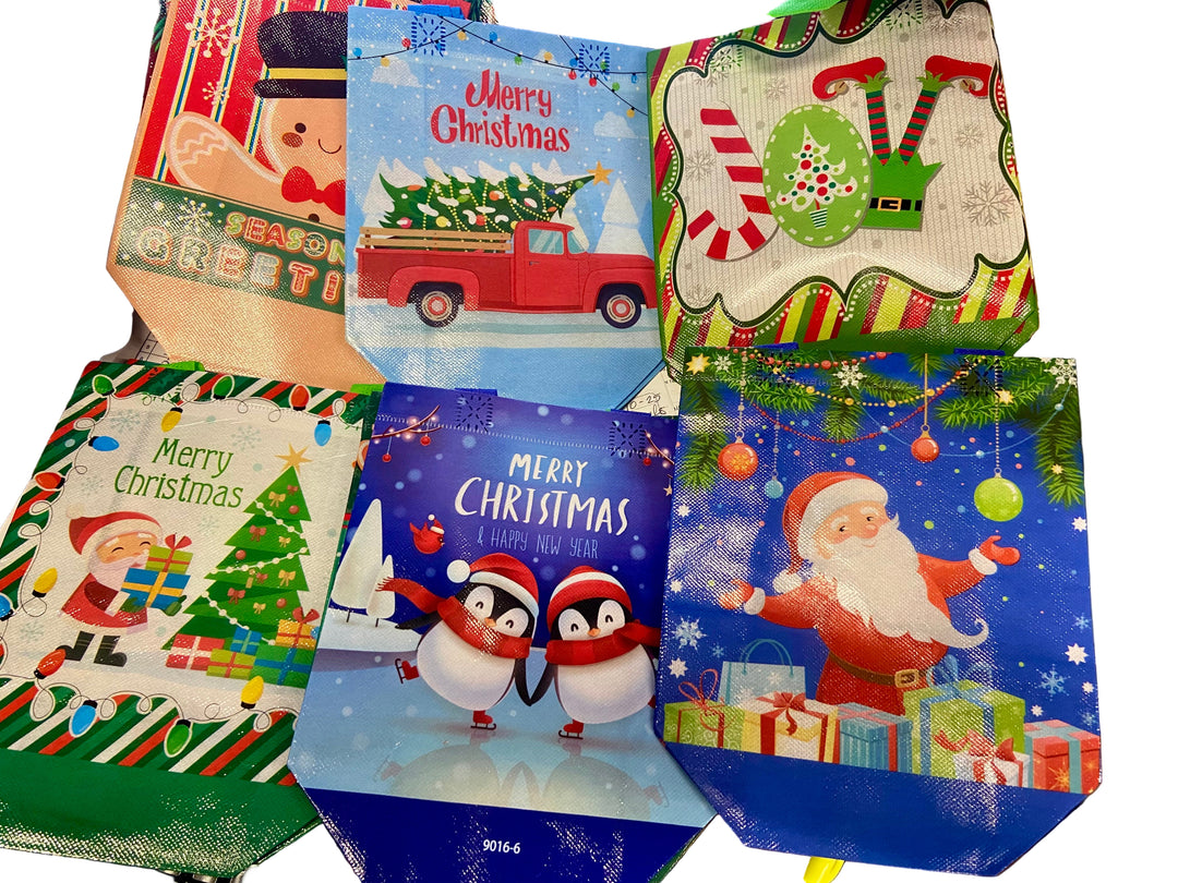 8" Christmas Re-Usable Bags