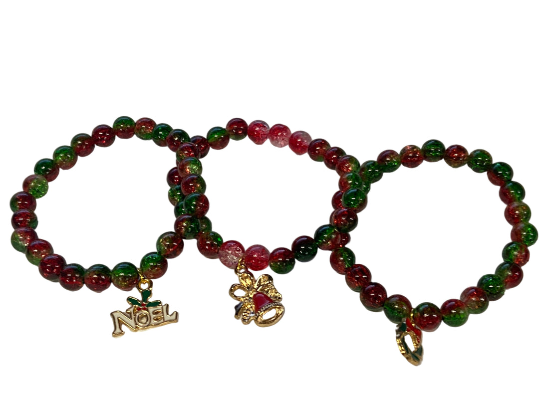 8mm Christmas Stretch Bracelet