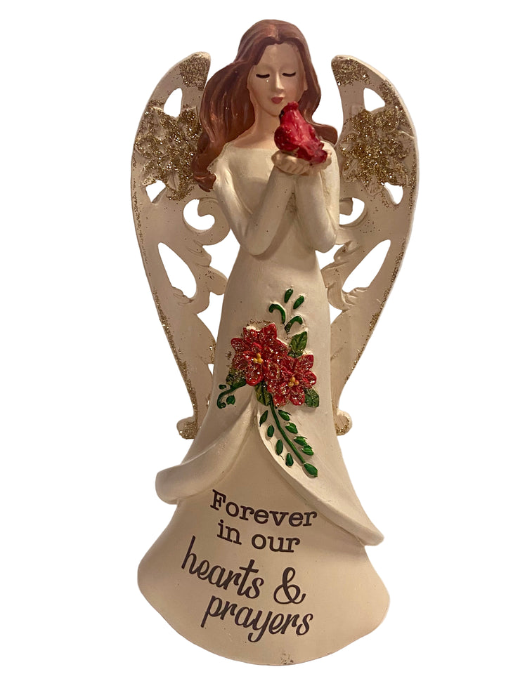 8" Christmas Angel with Cardinal
