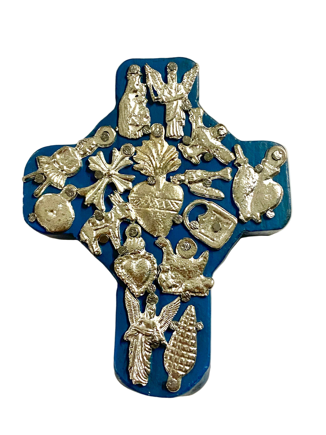 4" Wooden Milagros Mini Cross - Assorted