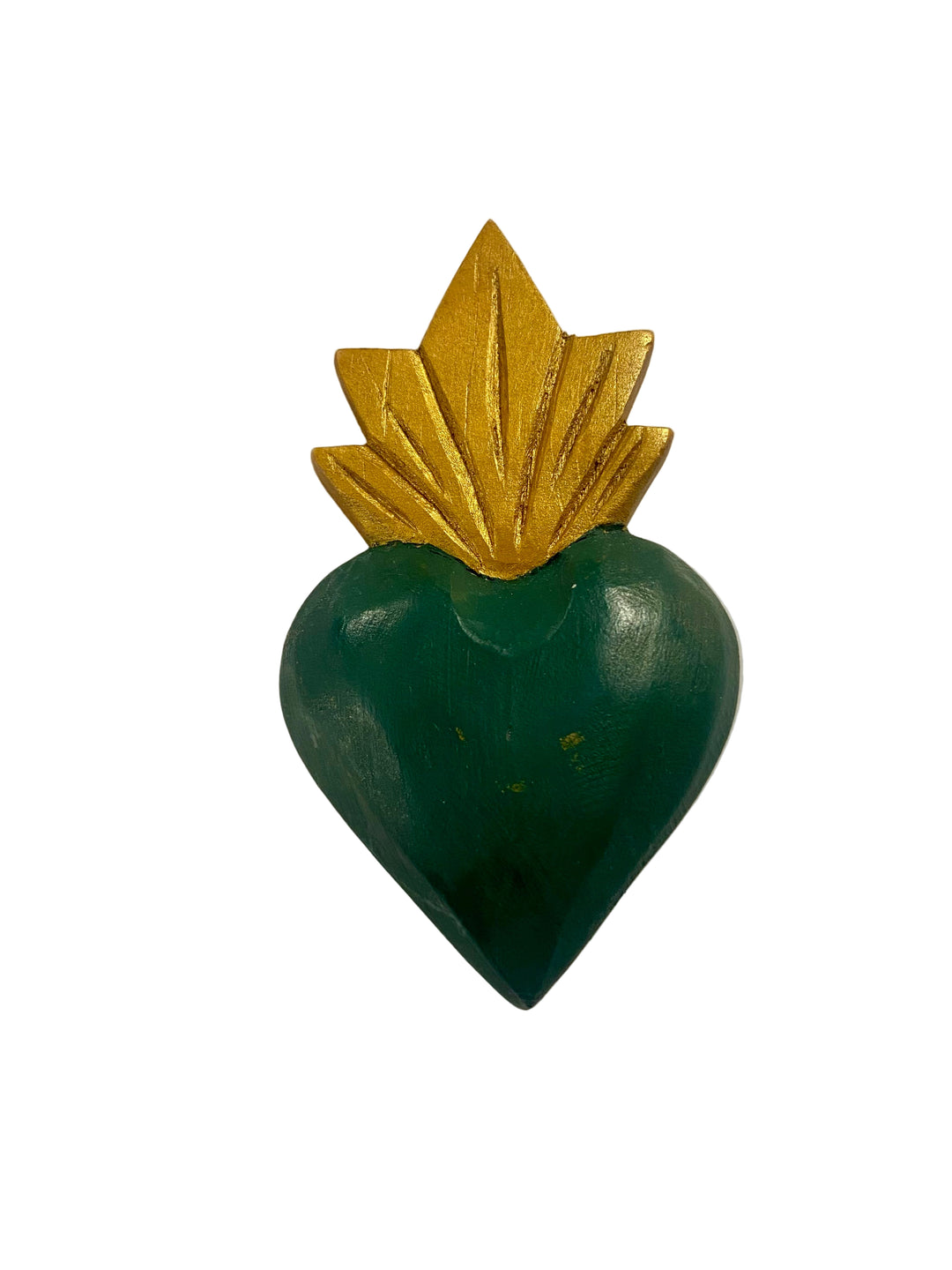 5" Small Carved Wooden Heart Plaque - Assorted