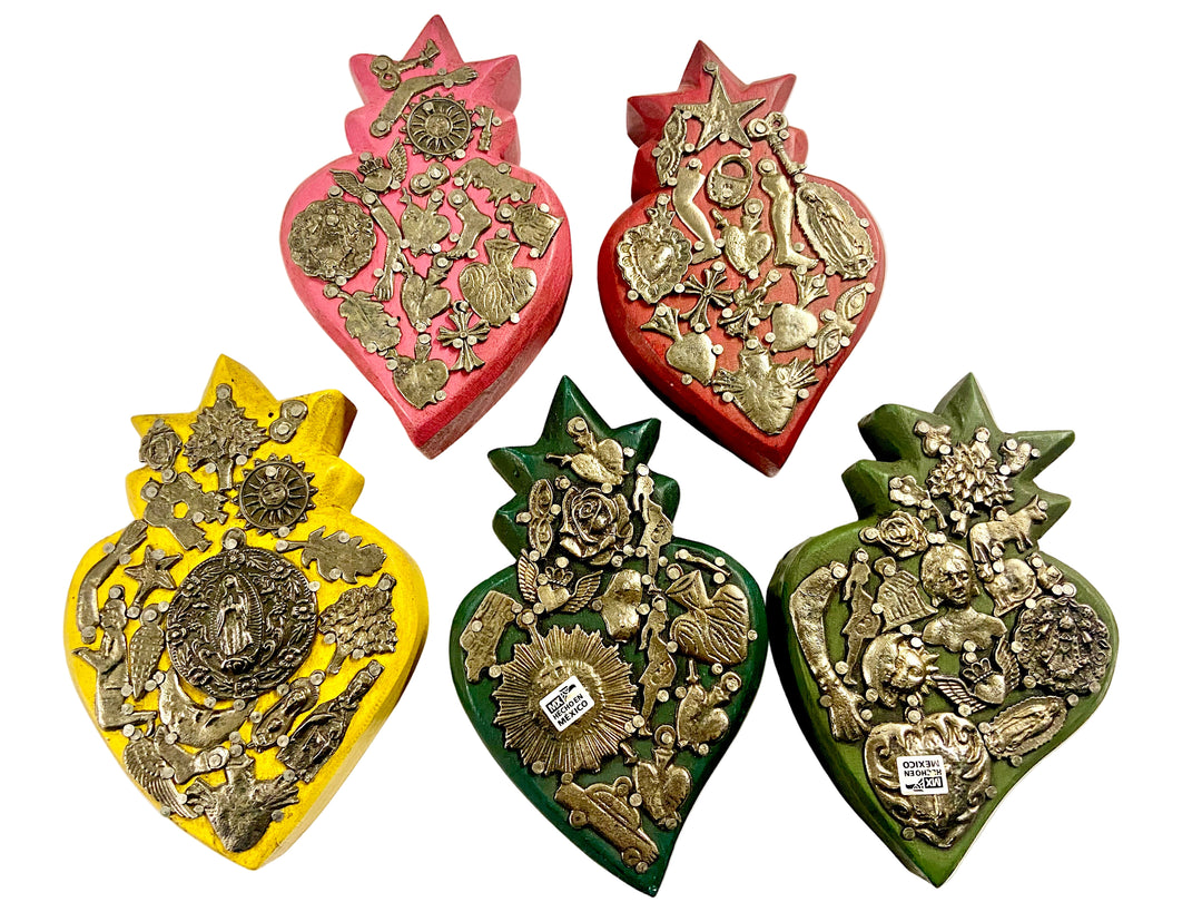 6" Small Wooden Milagro Heart