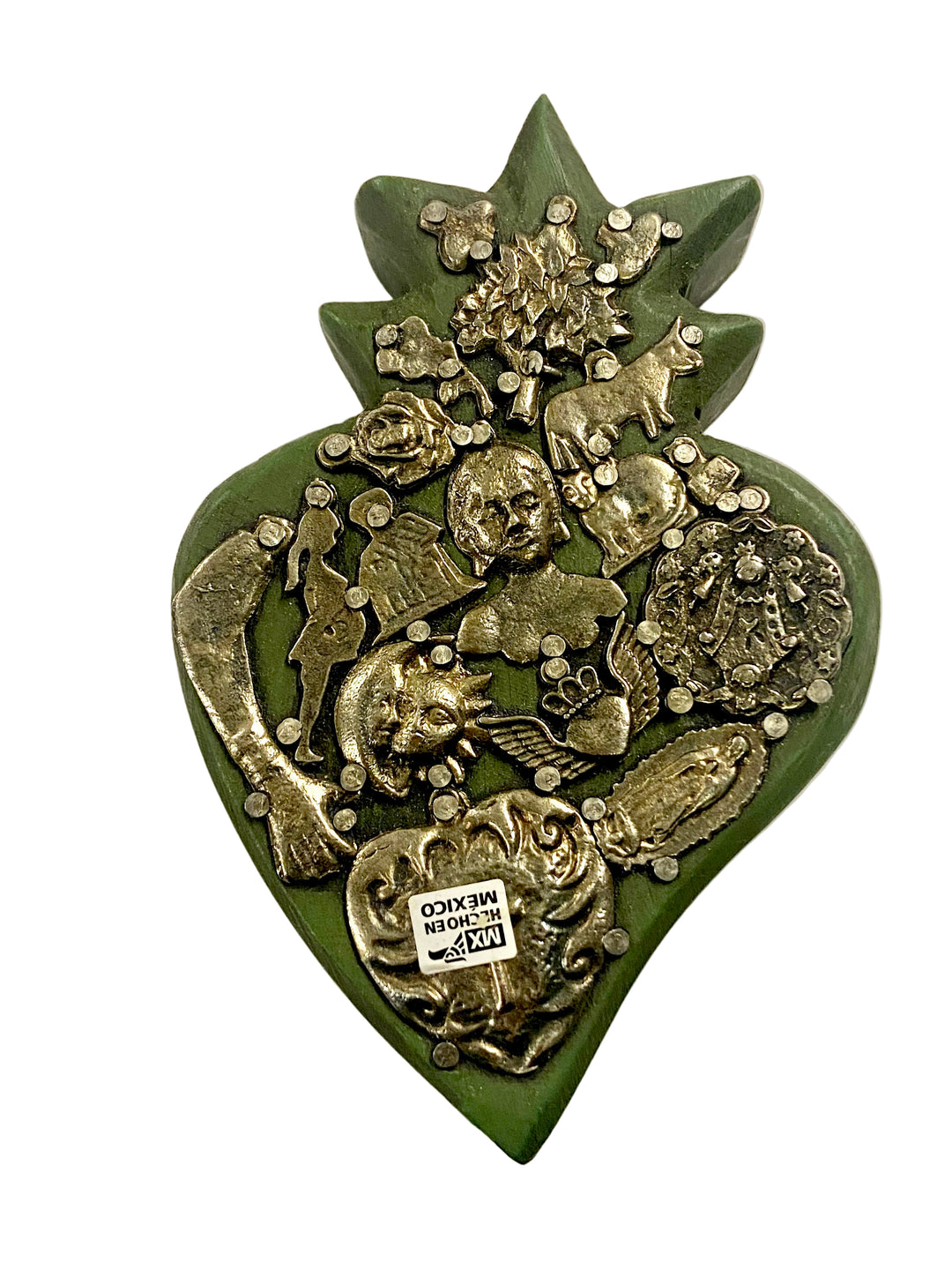 6" Small Wooden Milagro Heart