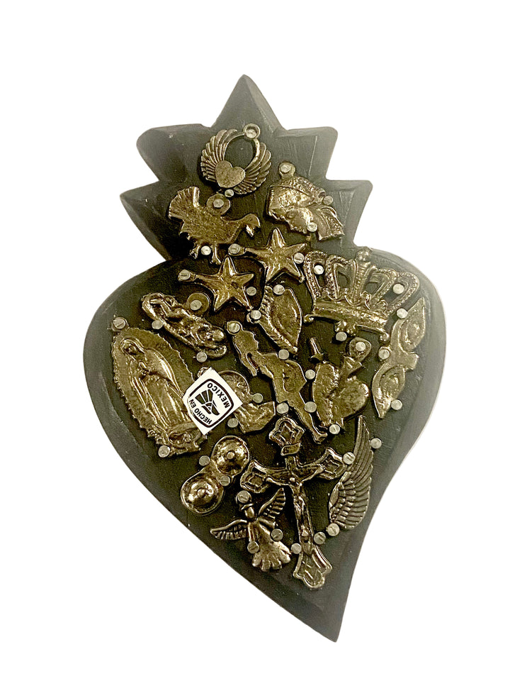 6" Small Wooden Milagro Heart