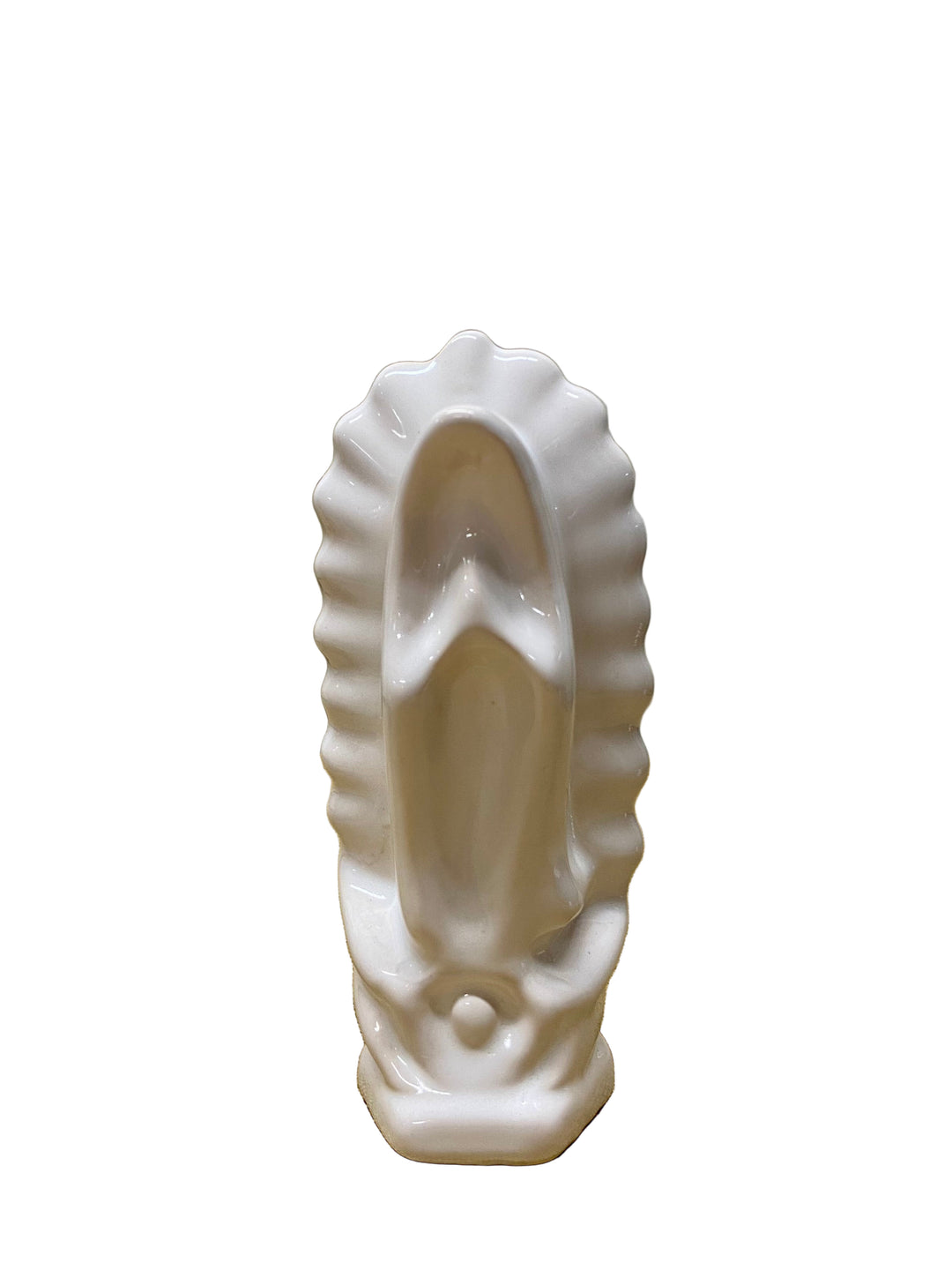 7" White Ceramic Our Lady of Guadalupe Statue