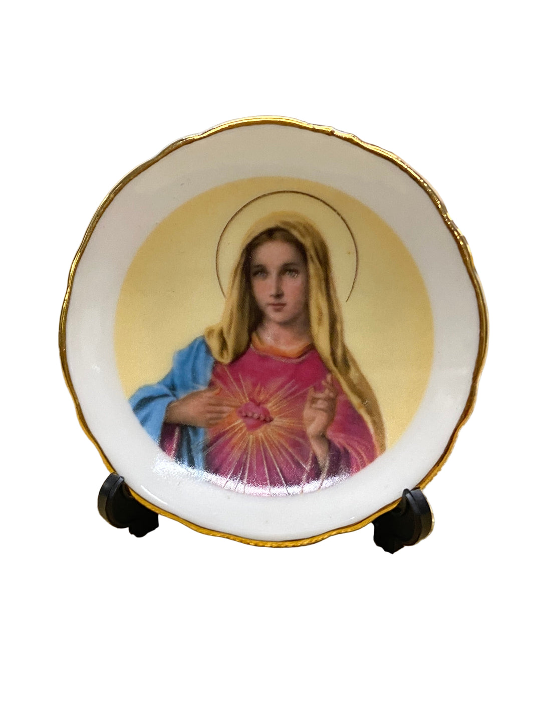 2.5" Immaculate Heart of Mary Decorative Dish with Stand