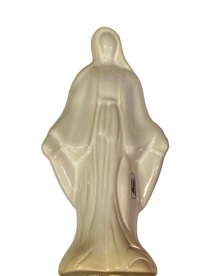 8.5" White Ceramic Marian Statue