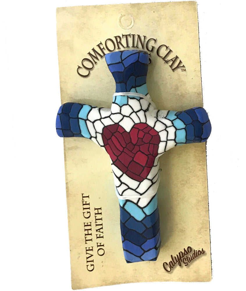 Mosaic Heart Pocket Cross
