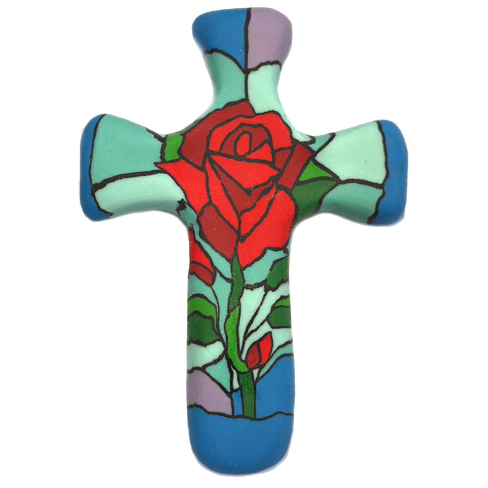 3" Eternal Love Rose Comfort Pocket Cross