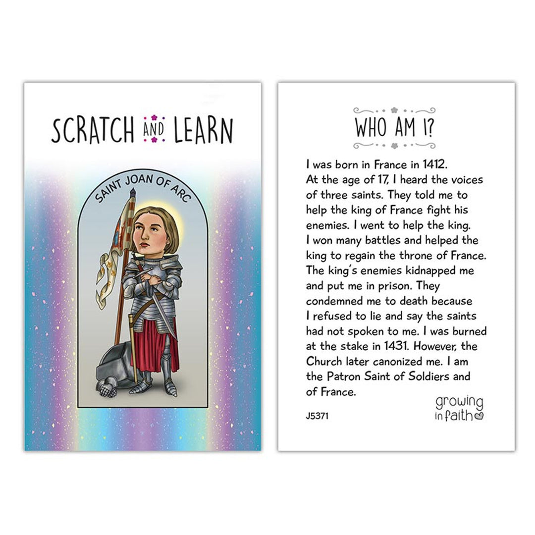 Scratch & Learn Card - Saints For Girls