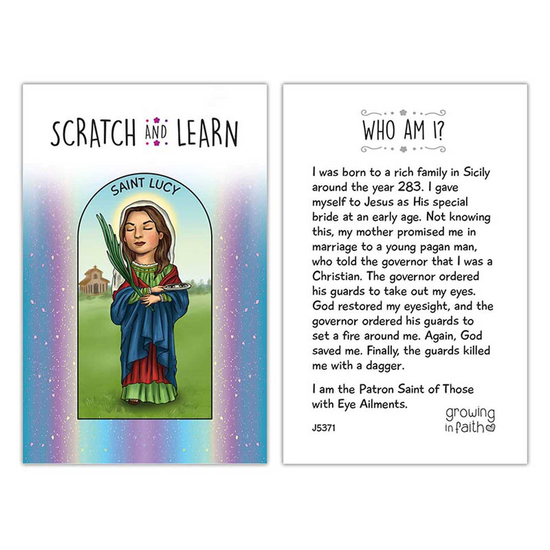 Scratch & Learn Card - Saints For Girls