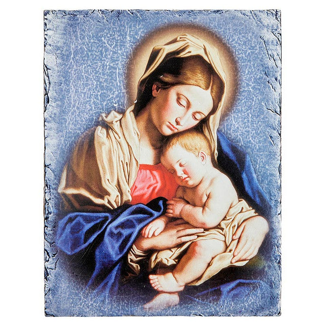 Madonna and Child Tile Plaque