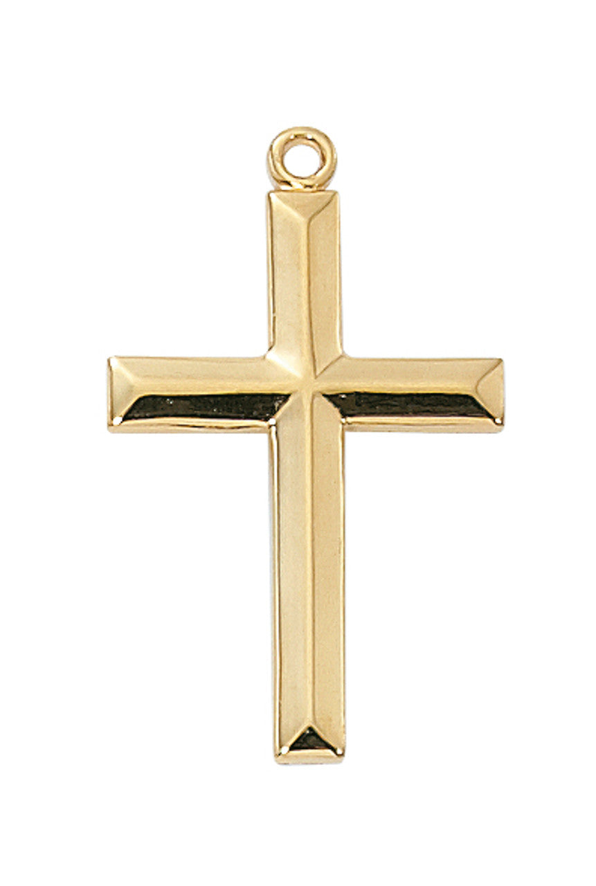 Gold Cross on 24" Chain