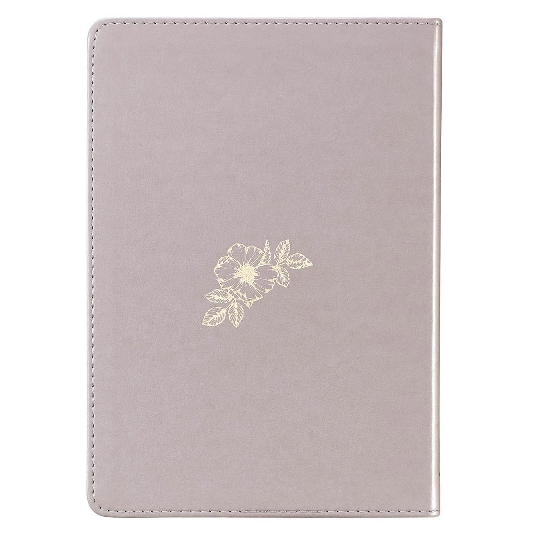 Strength and Dignity Taupe Faux Leather Journal – Proverbs 31:25